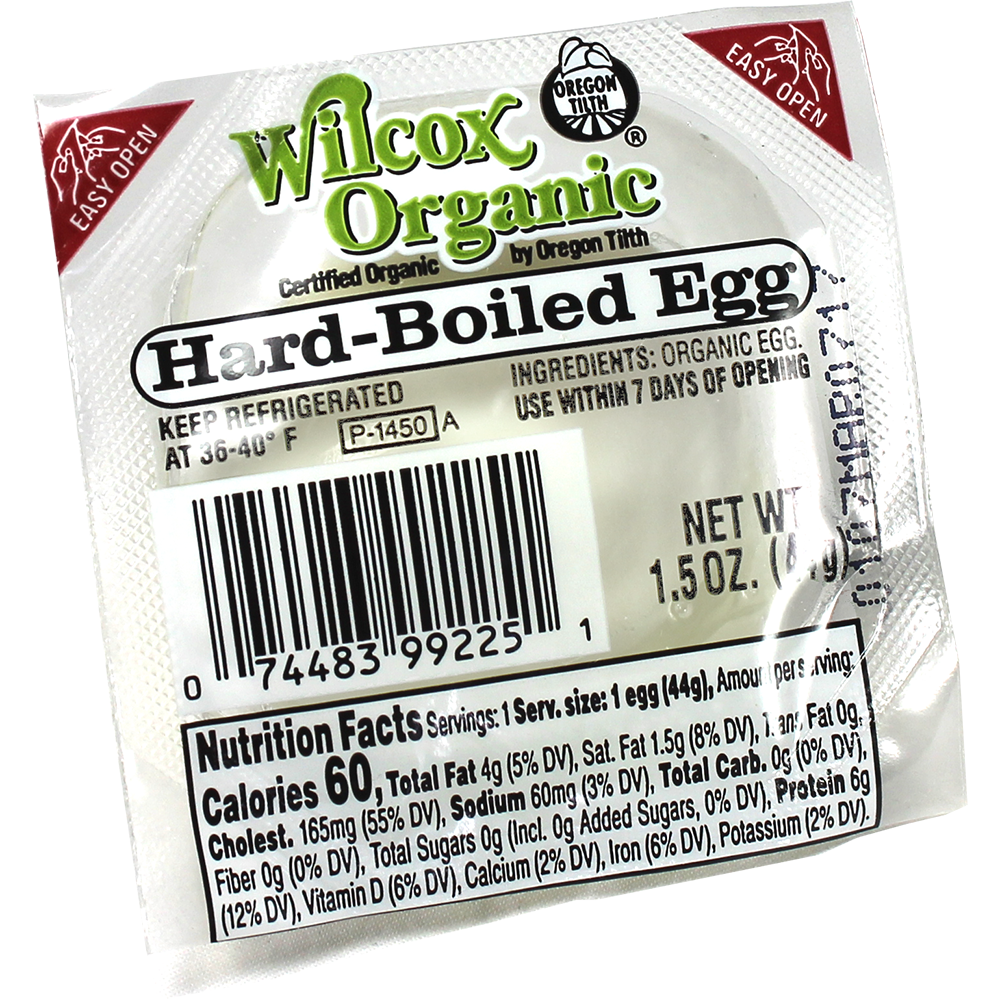 Organic Hard Boiled Eggs 1 pack